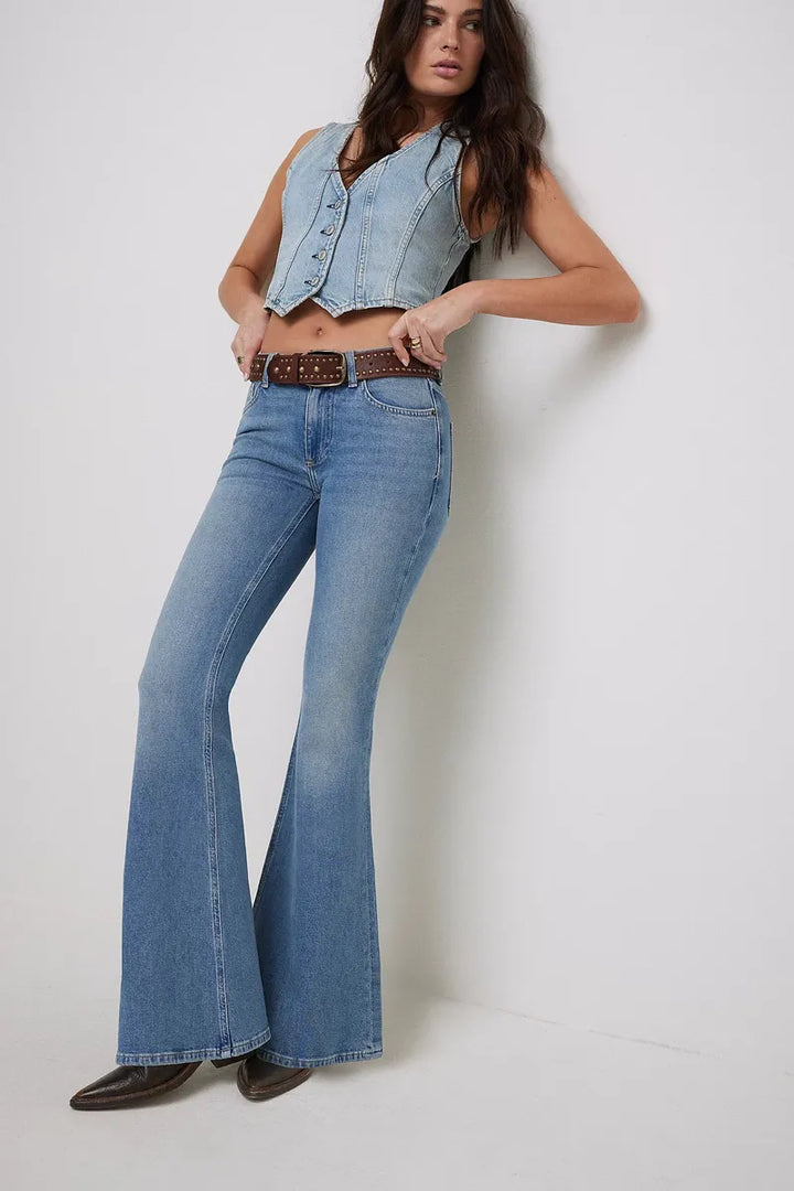 Free People - We The Free Love Bomb Flare Jeans in Dynamite