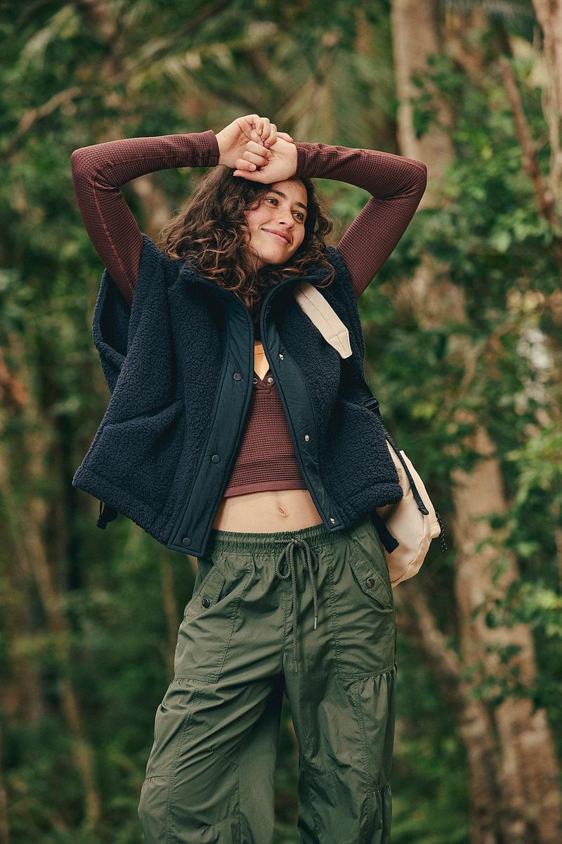Free People Movement - Scout It Out Fleece Vest in Navy