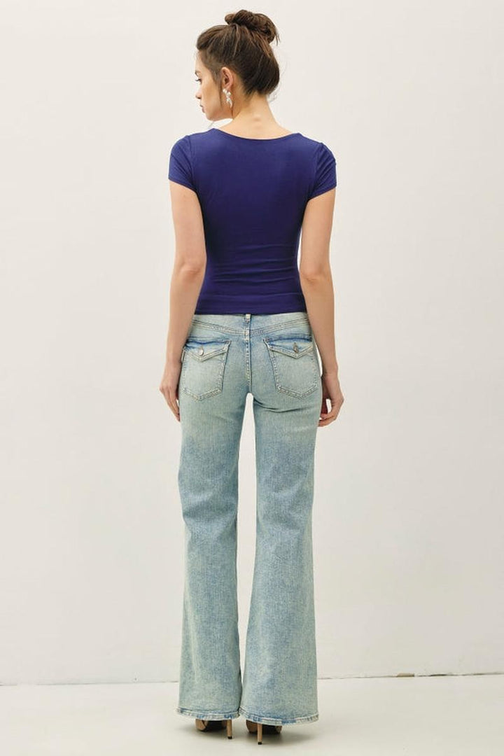 Be Cool - Square Neck Knit Tee