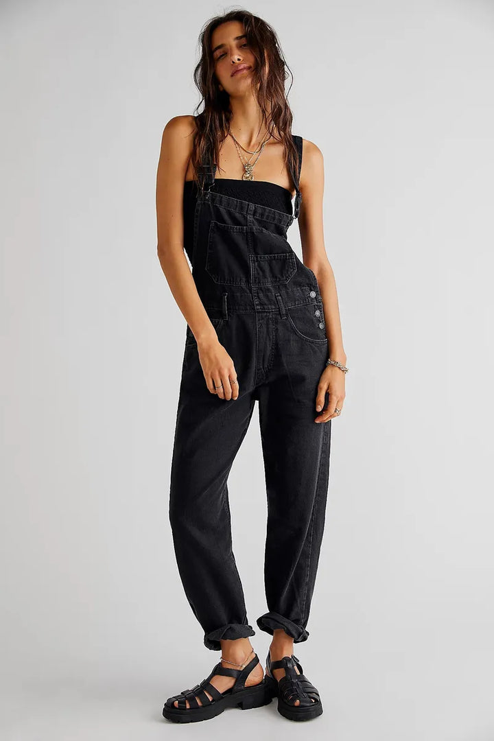 Free People - We The Free Ziggy Denim Overall in Mineral Black