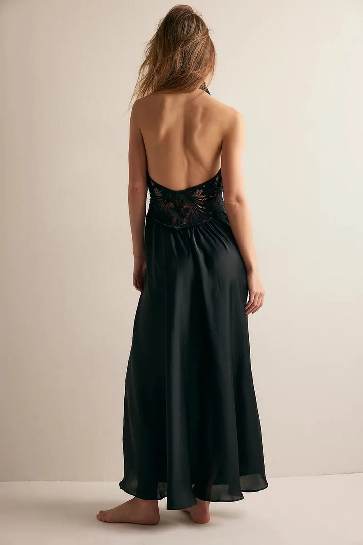 Free People - Petal Party Midi Slip in Black