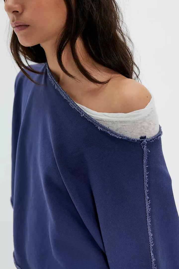 Free People - We The Free To The East Pullover in Navy Academy