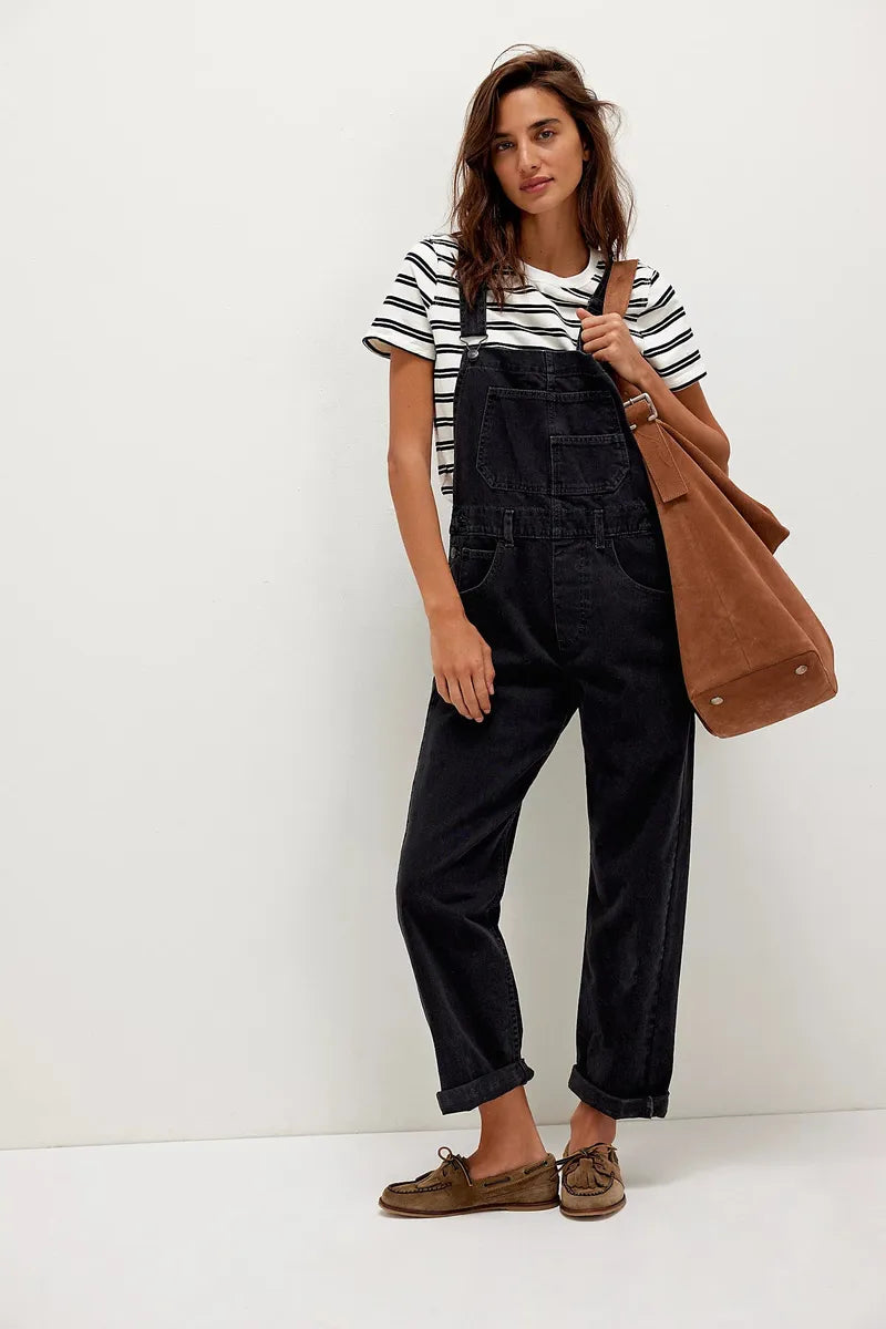 Free People - We The Free Ziggy Denim Overall in Mineral Black