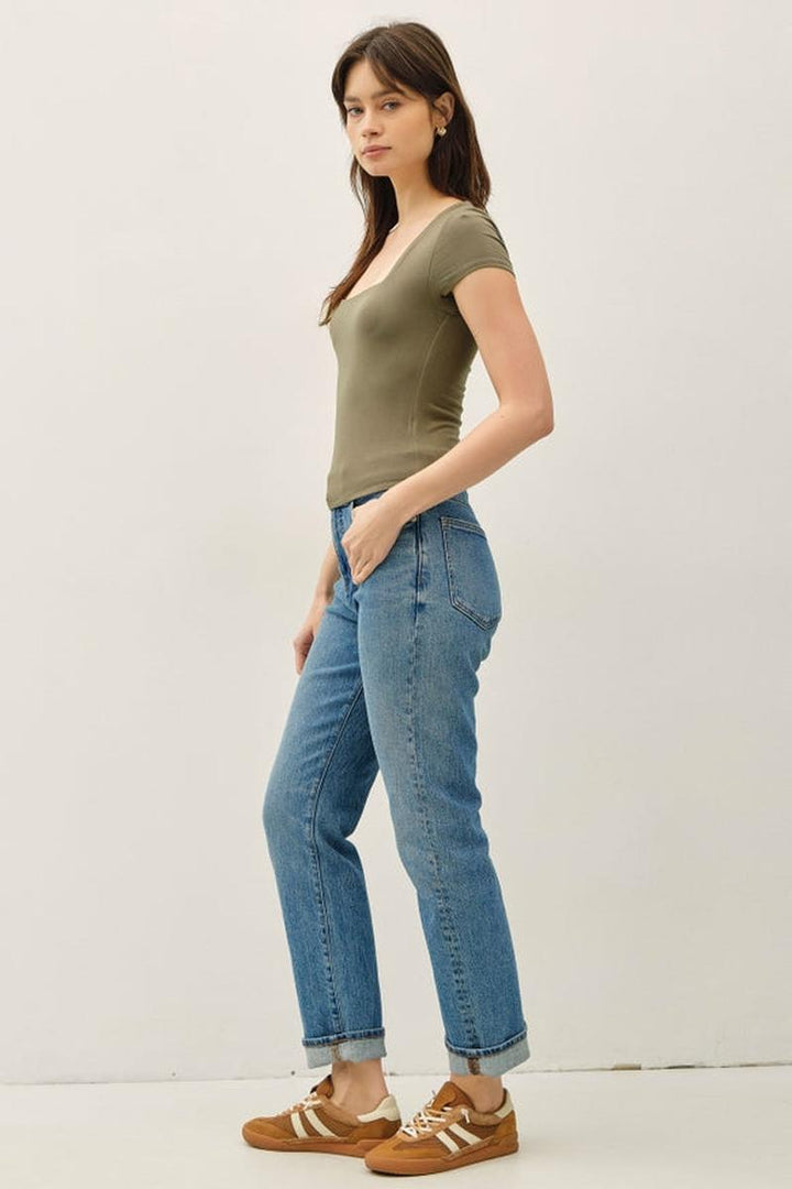 Be Cool - Square Neck Knit Tee