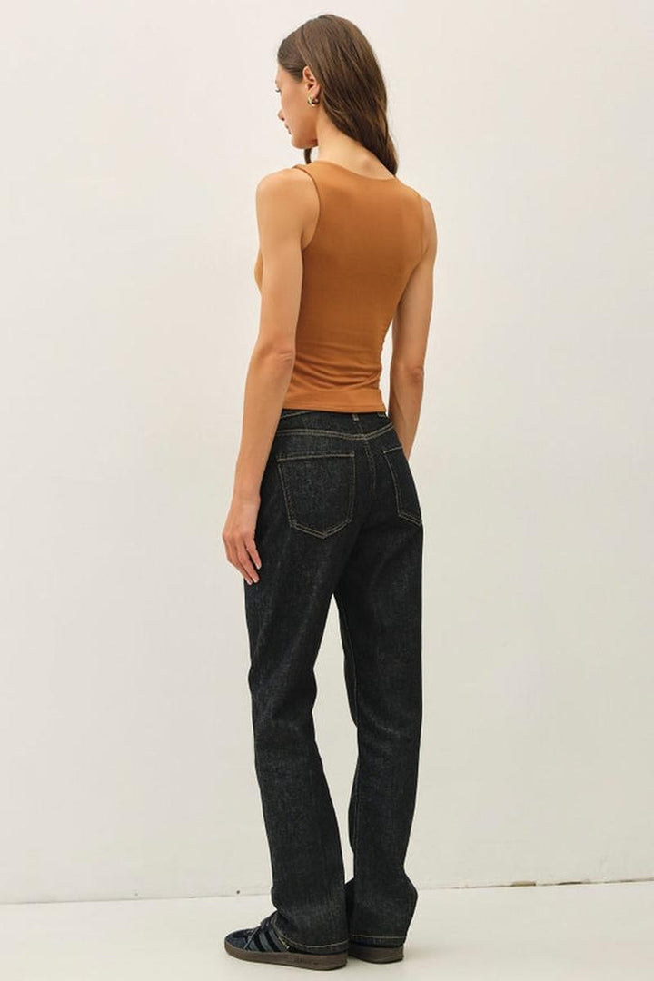 Be Cool - Soft Core Double Lined Square Neck Tank in Dusty Coral