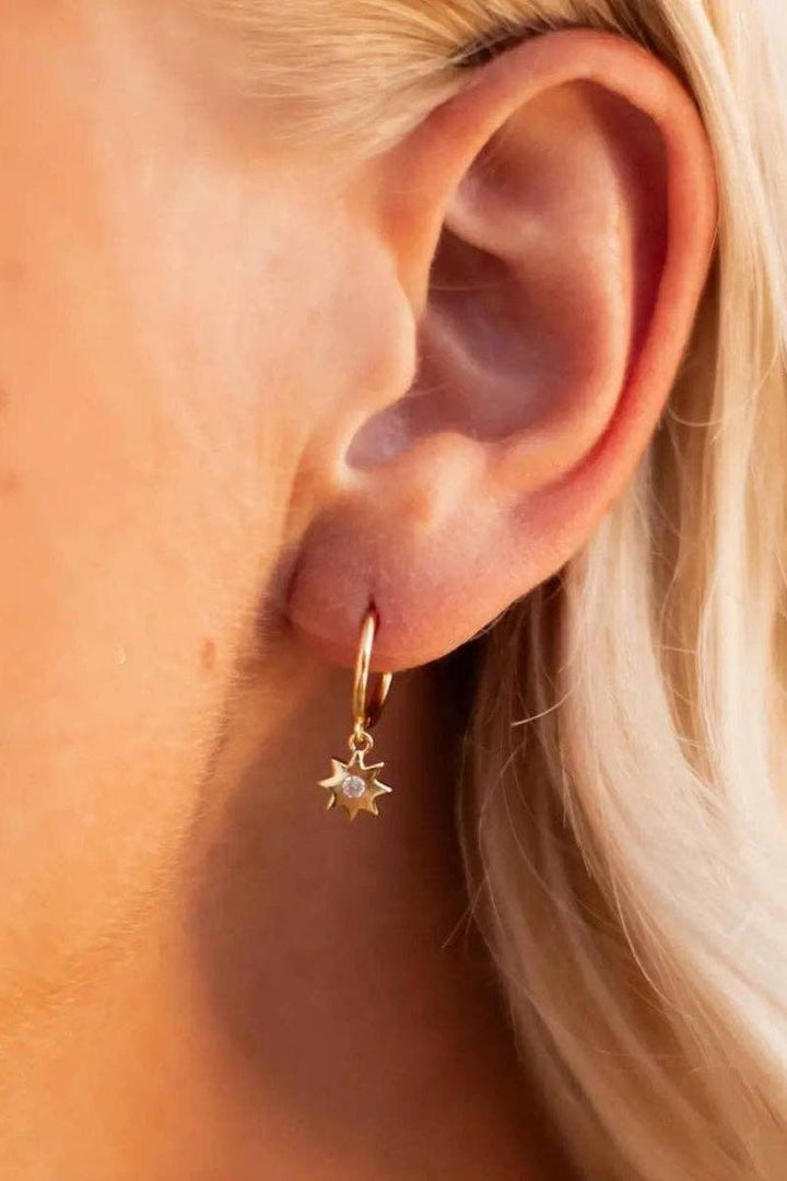 Mauve Jewelry Co. - Sunburst Hoops in Gold Vermeil