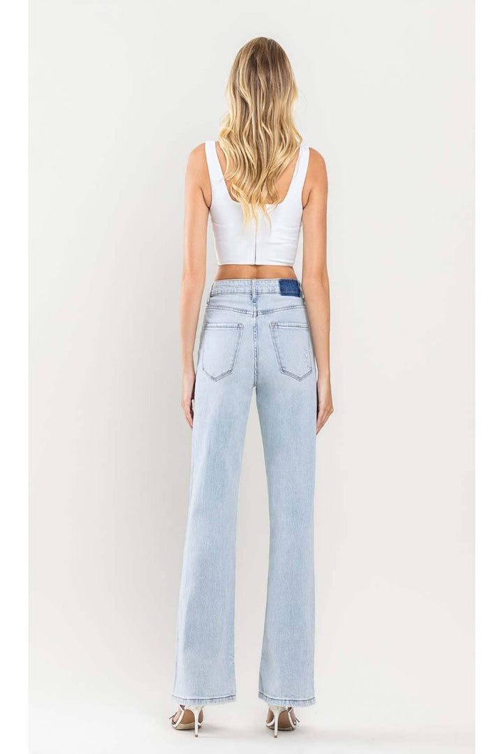 VERVET by Flying Monkey - Cogenial Wash - 90's Vintage Super High Rise Flare Jeans