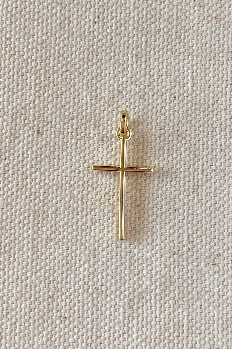 GoldFi - 18k Gold Filled Thin Plain Cross Pendant
