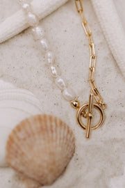 Mauve Jewelry Co. - Gold Coast Necklace in Gold with Pearls