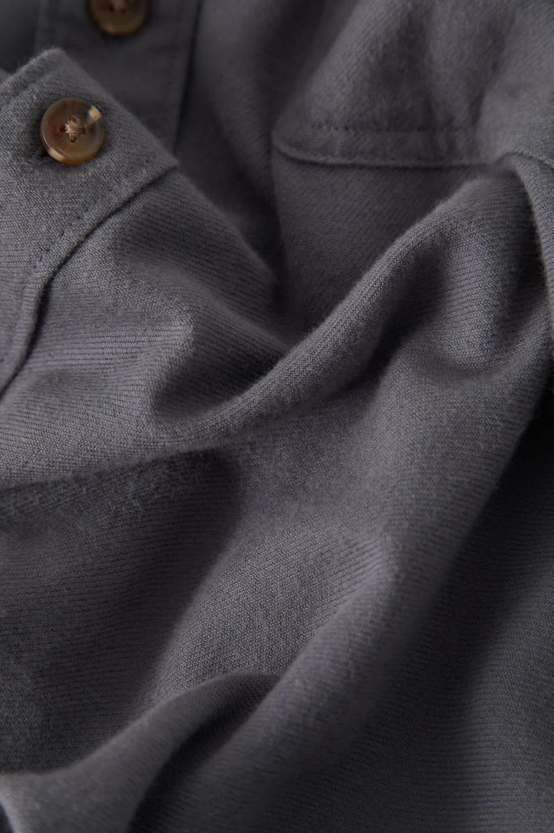 Brixton - Bowery Lightweight Ultra Soft Flannel in Future Grey