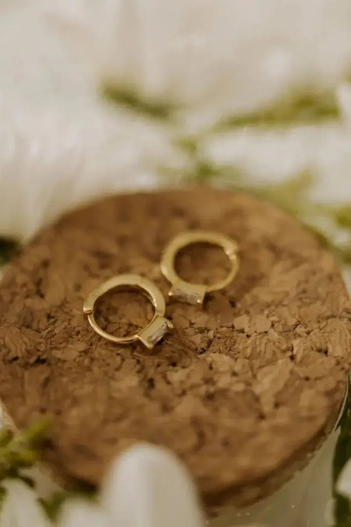 Mauve Jewelry Co. - Sophie Baguette Diamond Mini Hoops in Gold