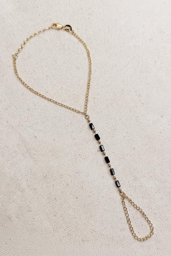 GoldFi - Black Crystals Hand Chain