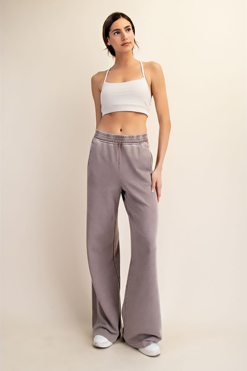 Rae Mode - Mineral Washed Ribbed Side Wide Pant