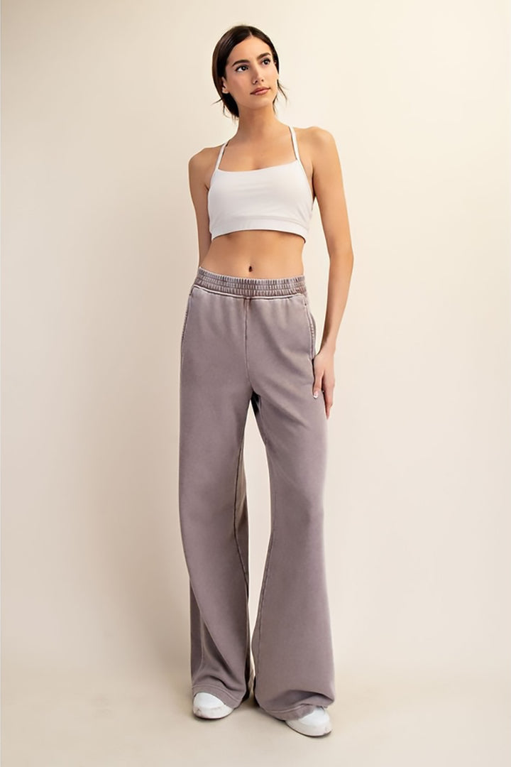 Rae Mode - Mineral Washed Ribbed Side Wide Pant