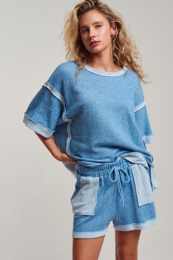 Urban Daizy - Reverse Seam Terry Two-Piece Set