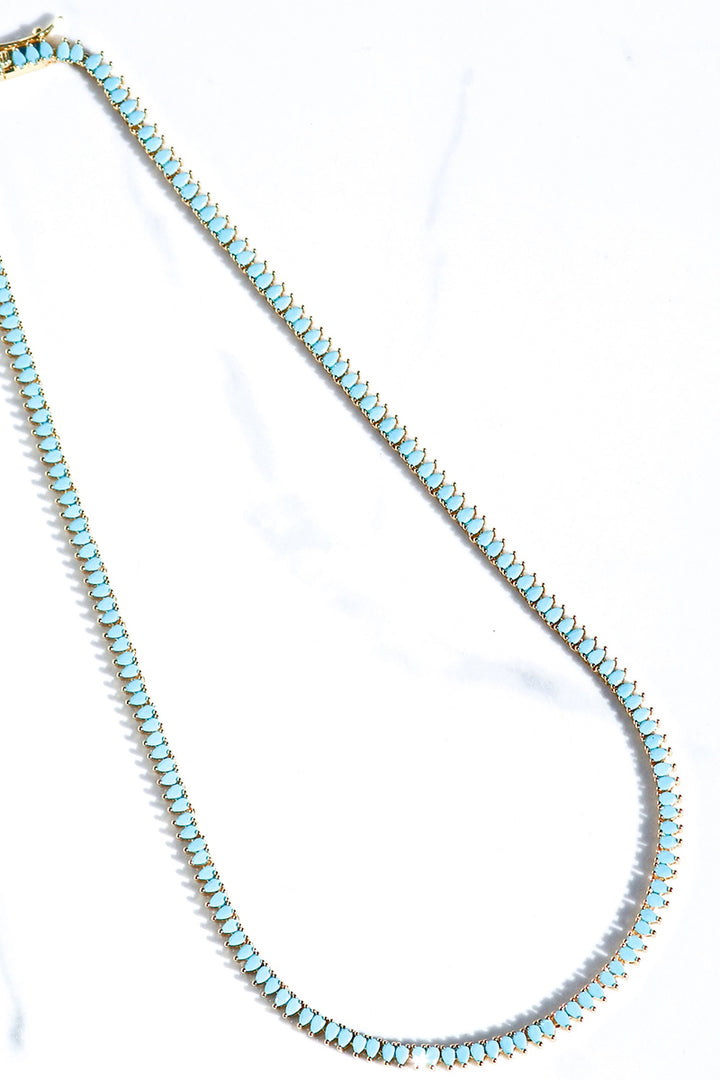 Native Gem - Symphony Necklace with Turquoise in 14k Gold Vermeil