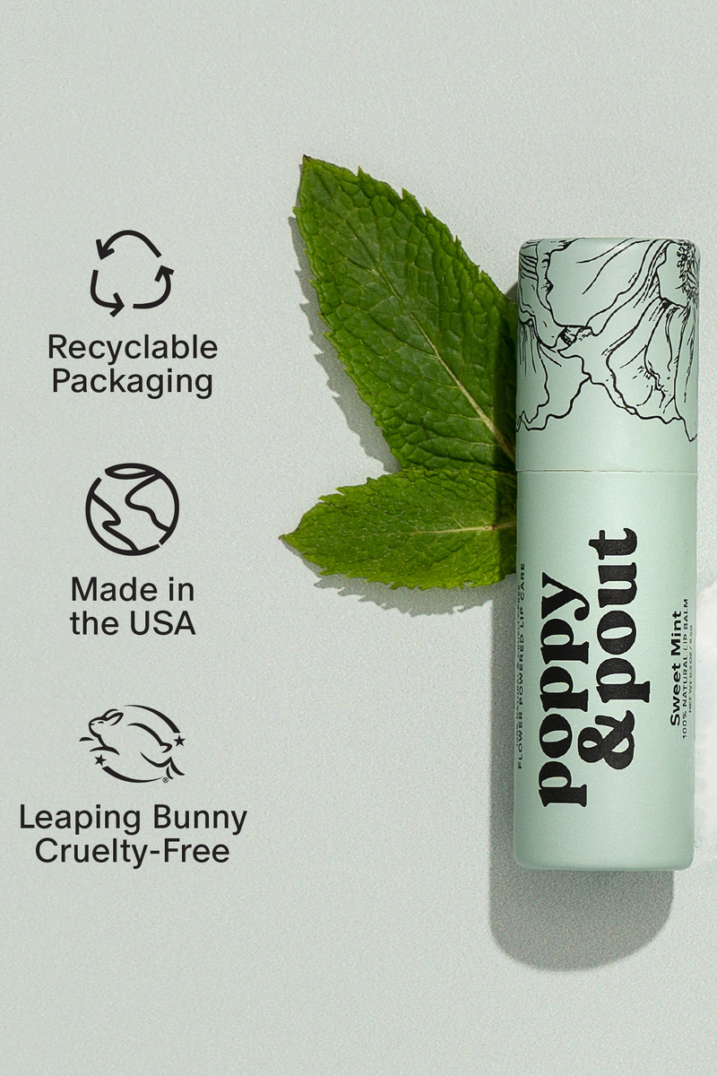 Poppy & Pout - Lip Balm, Sweet Mint