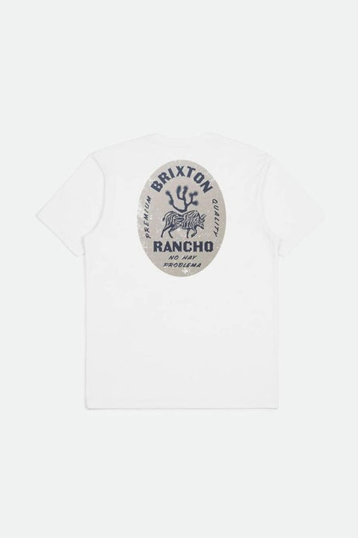 Brixton - Rancho Short Sleeve Tailored Tee in White