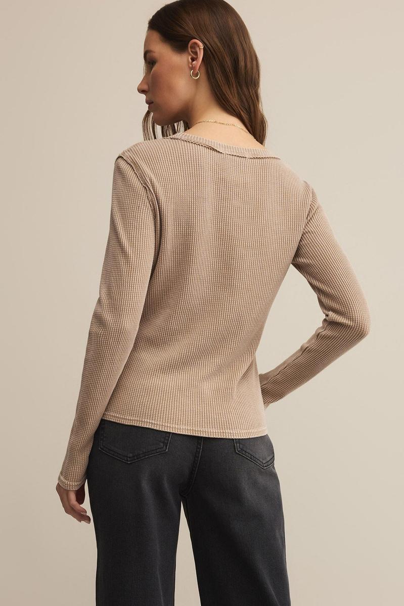 Z Supply - Arlet Mini Thermal Top in Desert Tan