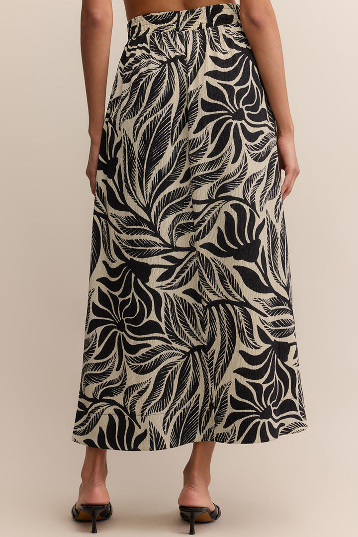 Z Supply - Serendipity Isla Leaf Skirt in Black