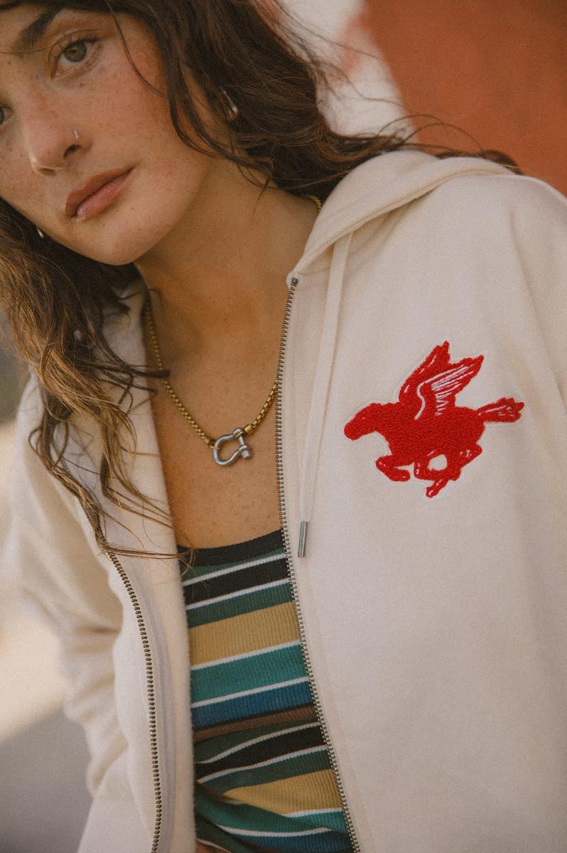 Brixton - Pegasus Zip Hood in Whitecap