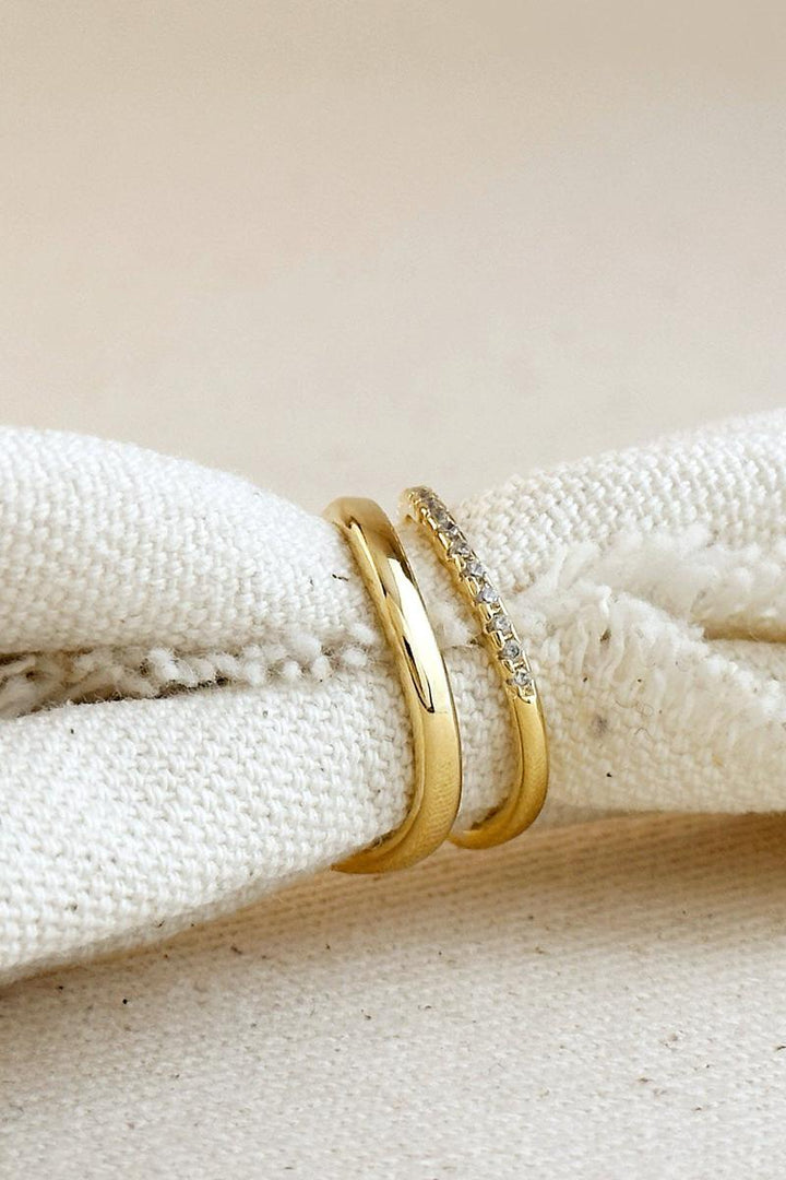 GoldFi - 18k Gold Filled Stackable Wave Ring - Size 5.5