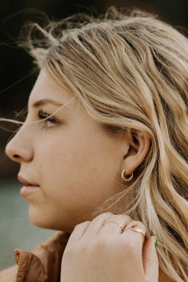 Mauve Jewelry Co. - Brooklyn Twist Hoops in Gold Vermeil