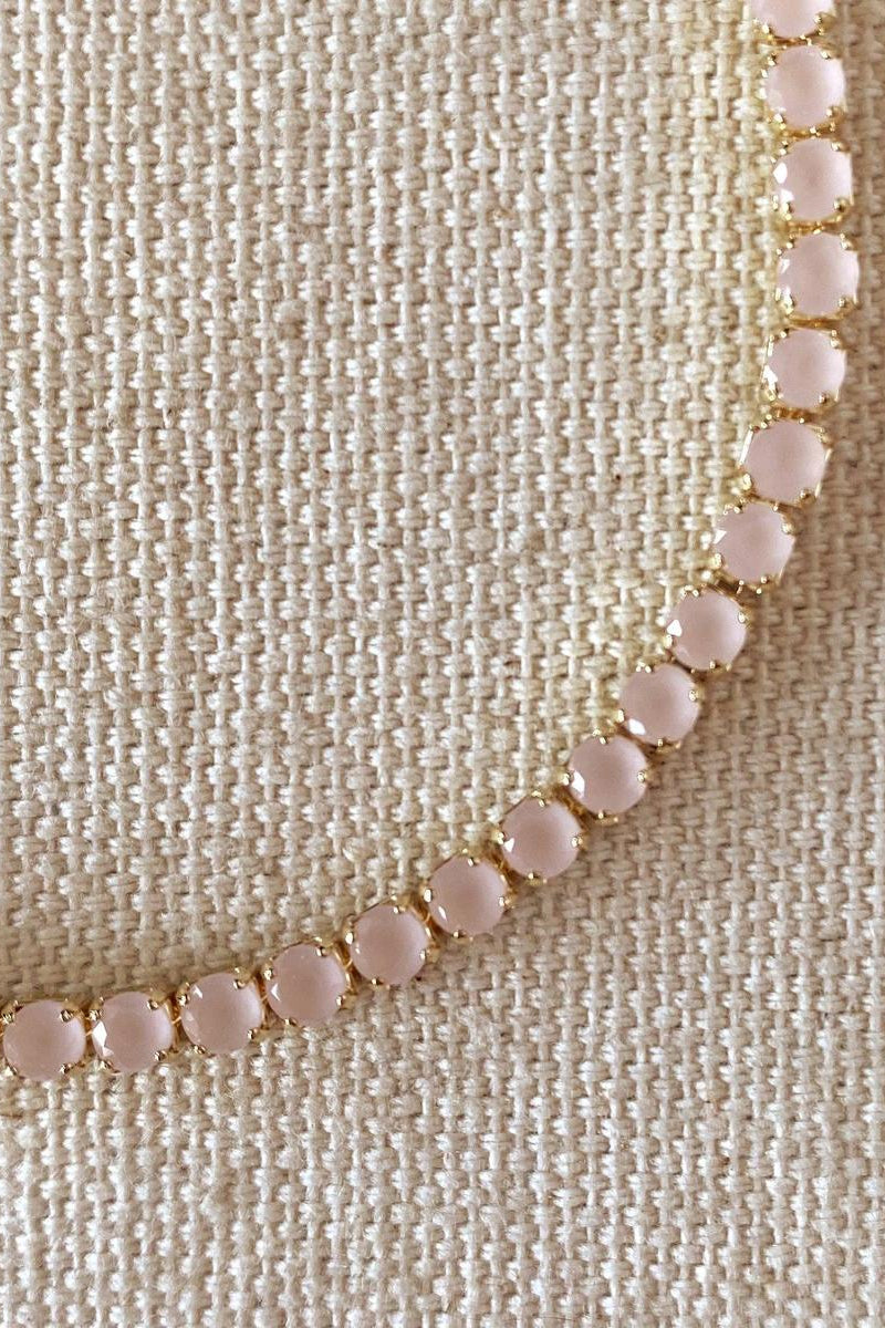 GoldFi - 18k Gold Filled 3mm Cubic Zirconia Nude Pink Bracelet