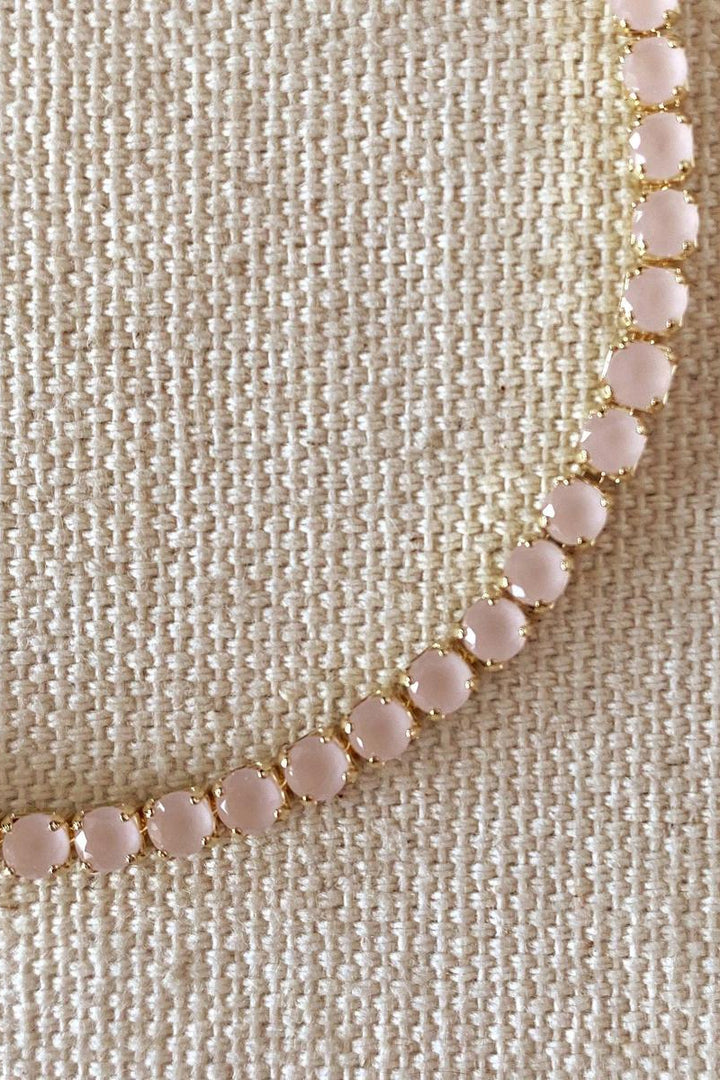 GoldFi - 18k Gold Filled 3mm Cubic Zirconia Nude Pink Bracelet