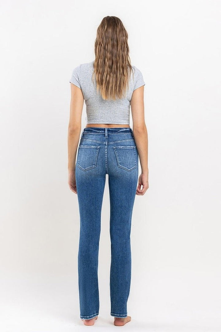 VERVET by Flying Monkey - Luxurious - High Rise Long Slim Strait Jeans