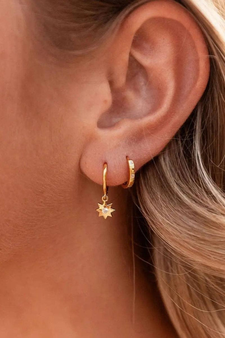 Mauve Jewelry Co. - Sunburst Hoops in Gold Vermeil