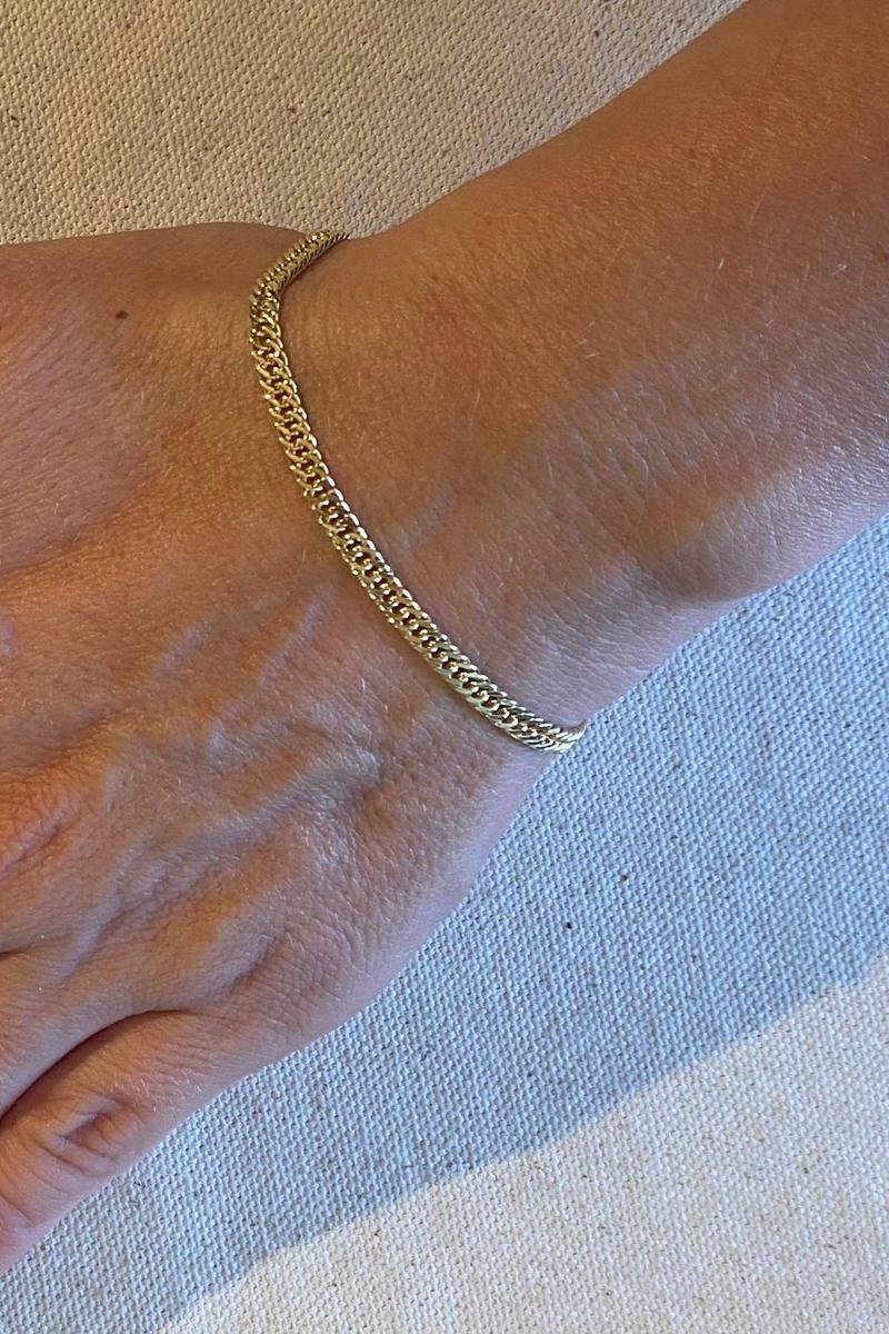 GoldFi - 18k Gold Filled Double Curb Chain Bracelet Cuban