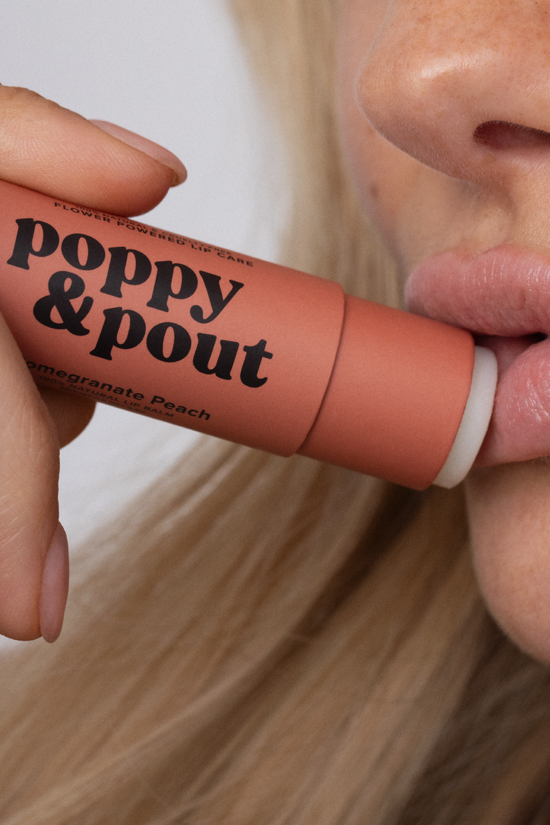 Poppy & Pout - Lip Balm, Pomegranate Peach