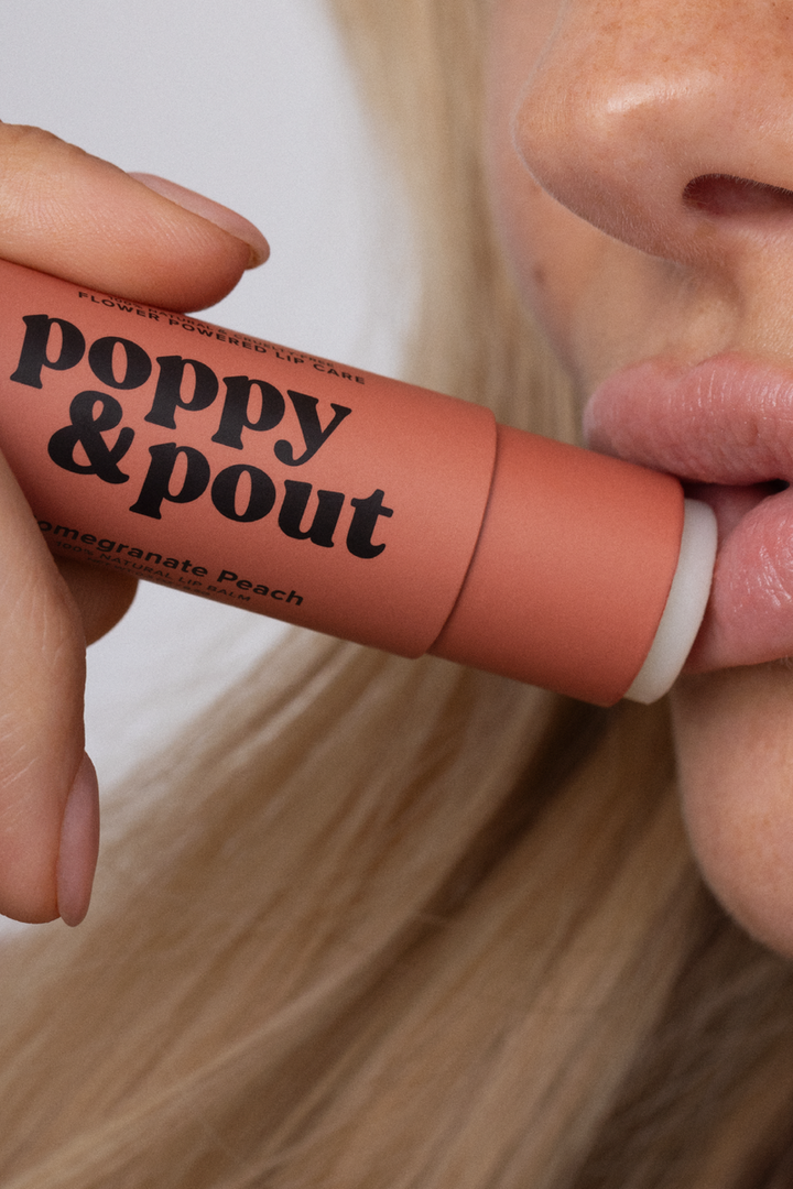 Poppy & Pout - Lip Balm, Pomegranate Peach