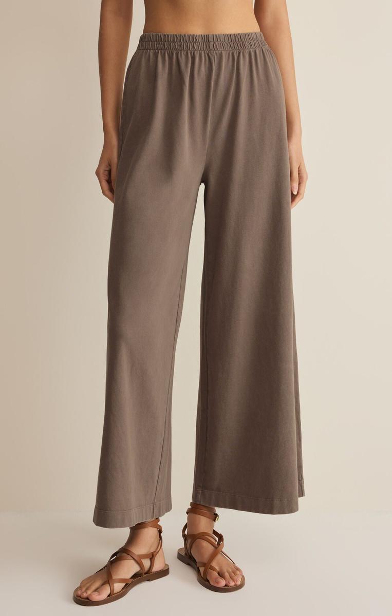 Z Supply - Scout Jersey Crop Flare Pant in Perfectly Taupe