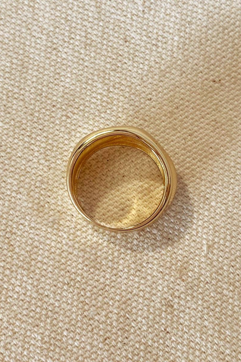 GoldFi - 18k Gold Filled Wavy Wide Band Ring