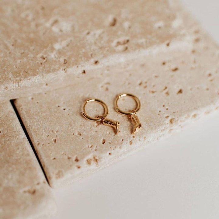 Mauve Jewelry Co. - Dolly Boot Hoops in Gold Vermeil