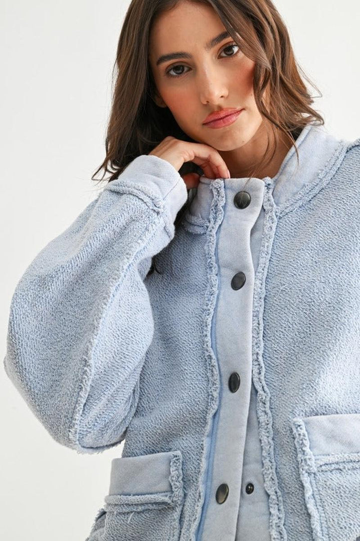 Camellia - Boucle Textured Button-Up Jacket