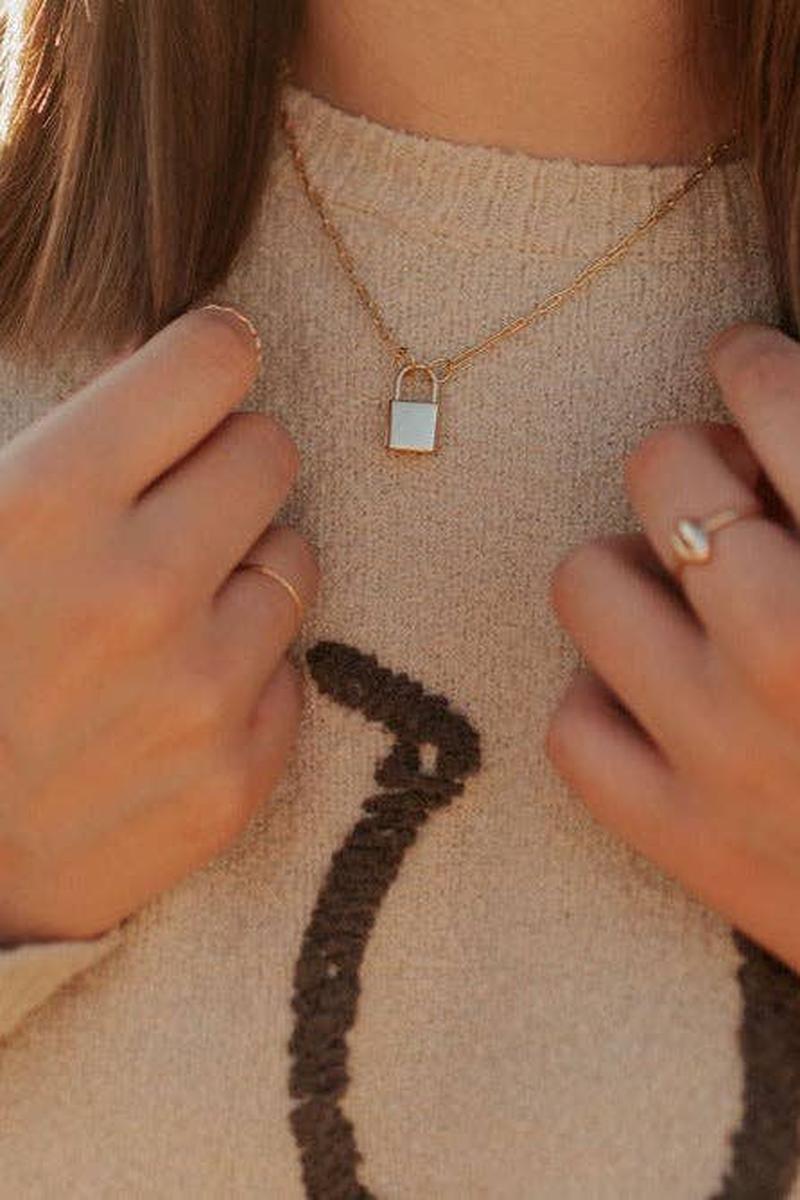 Mauve Jewelry Co. - Newport Gold Filled Lock Necklace