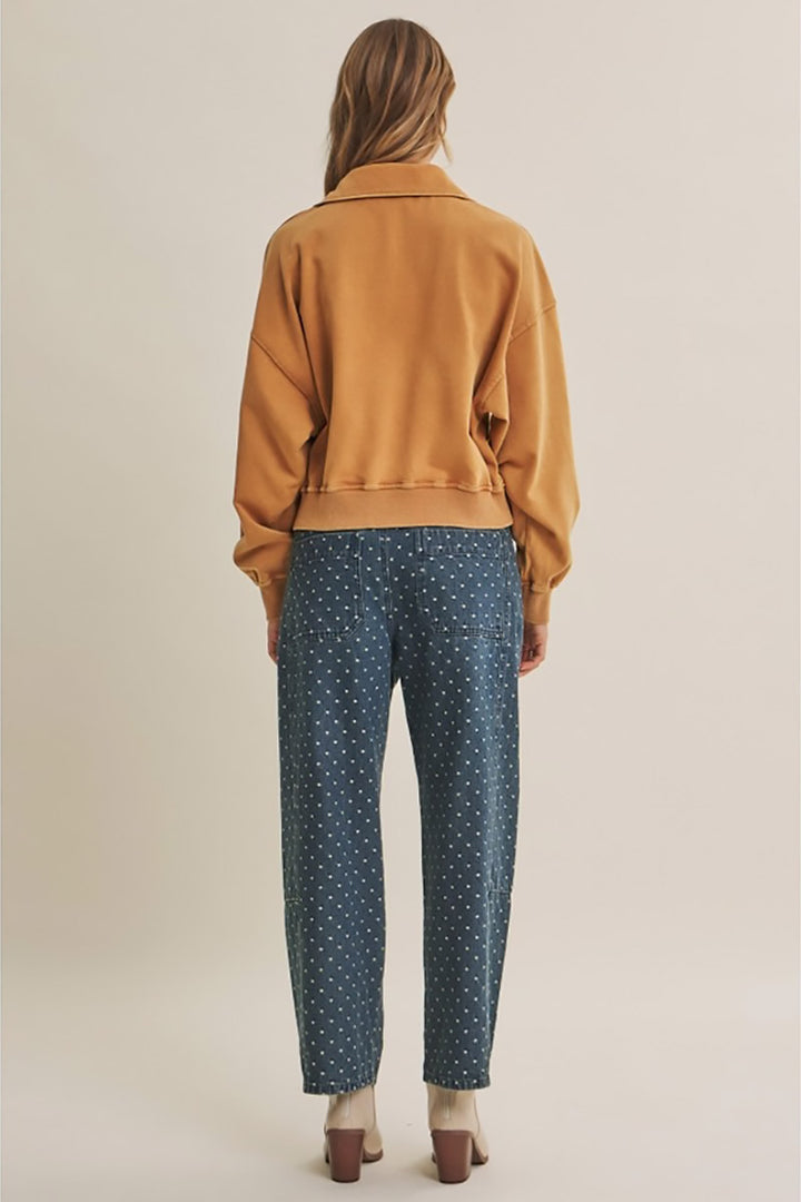 in february - Campfire Sky Nostalgic Mineral-Washed Terry Pullover