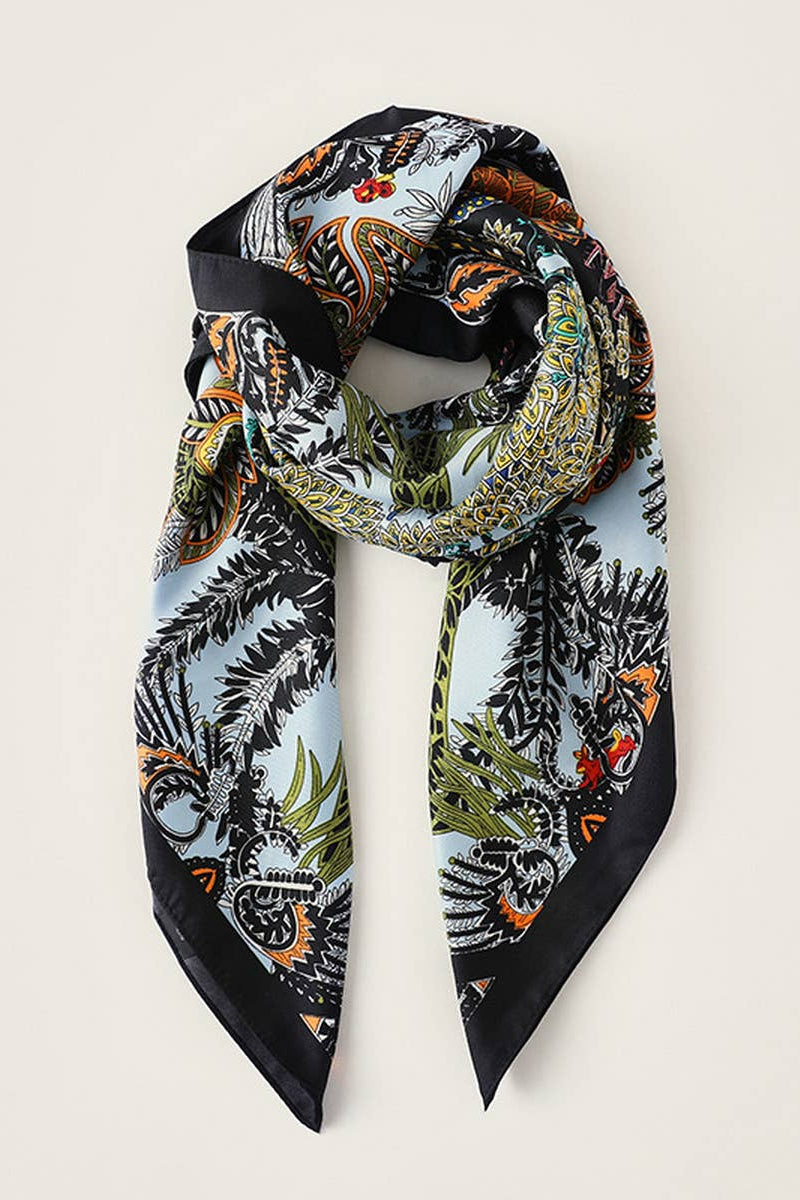 ACCITY - Vintage French Print Scarf – 90cm