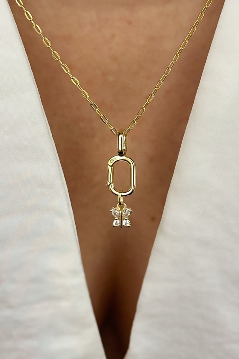 GoldFi - 18k Gold Filled Cubic Zirconia Butterfly Charm
