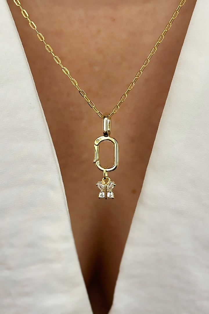 GoldFi - 18k Gold Filled Cubic Zirconia Butterfly Charm