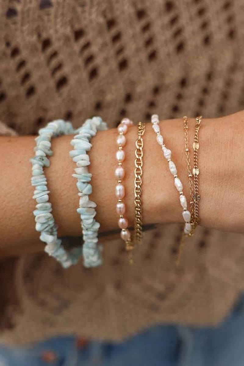 True by Kristy Jewelry - Stone Harbor Freshwater Pearl Gold Filled Beaded Bracelet
