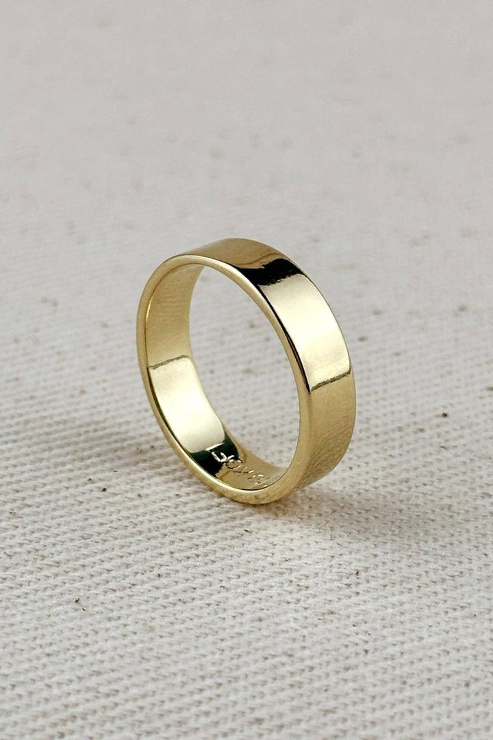 GoldFi - 18k Gold Filled Polished Flat Band Ring