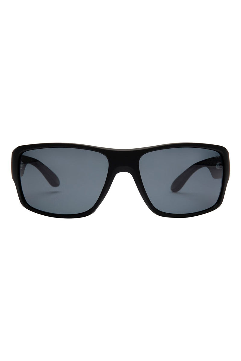 I-SEA - Free Bird with Black Rubber Soft Touch Frame and Smoke Polarized Lenses
