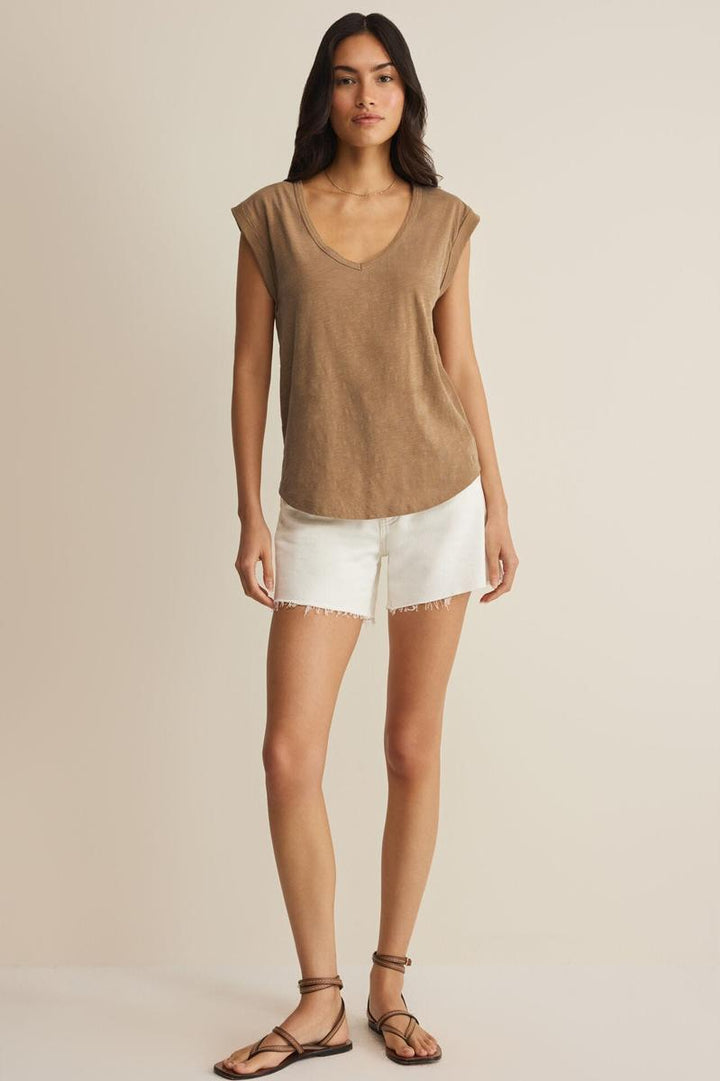 Z Supply - Per Diem V-Neck Tank in Tarro