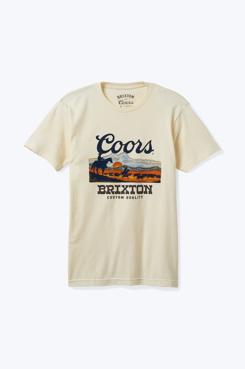 Brixton - COORS Sunset Short Sleeve Standard Tee in Natural