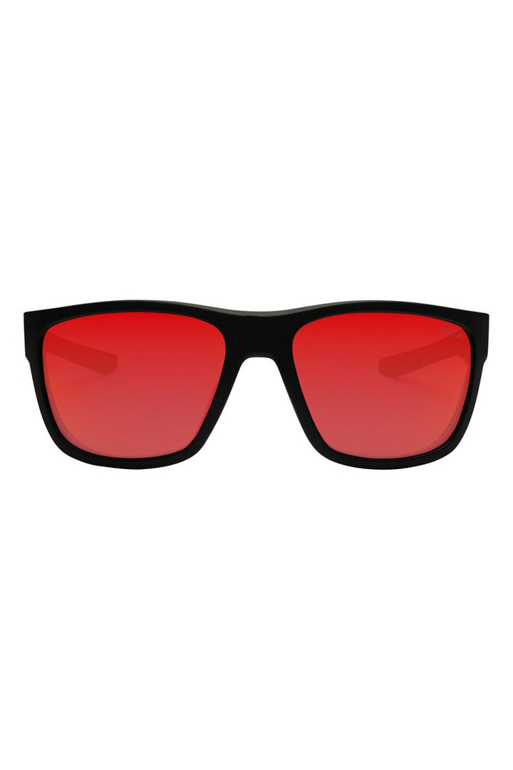 I-SEA - Greyson 2.0 with Black Rubber Frame and Red Mirror Polarized Lenses