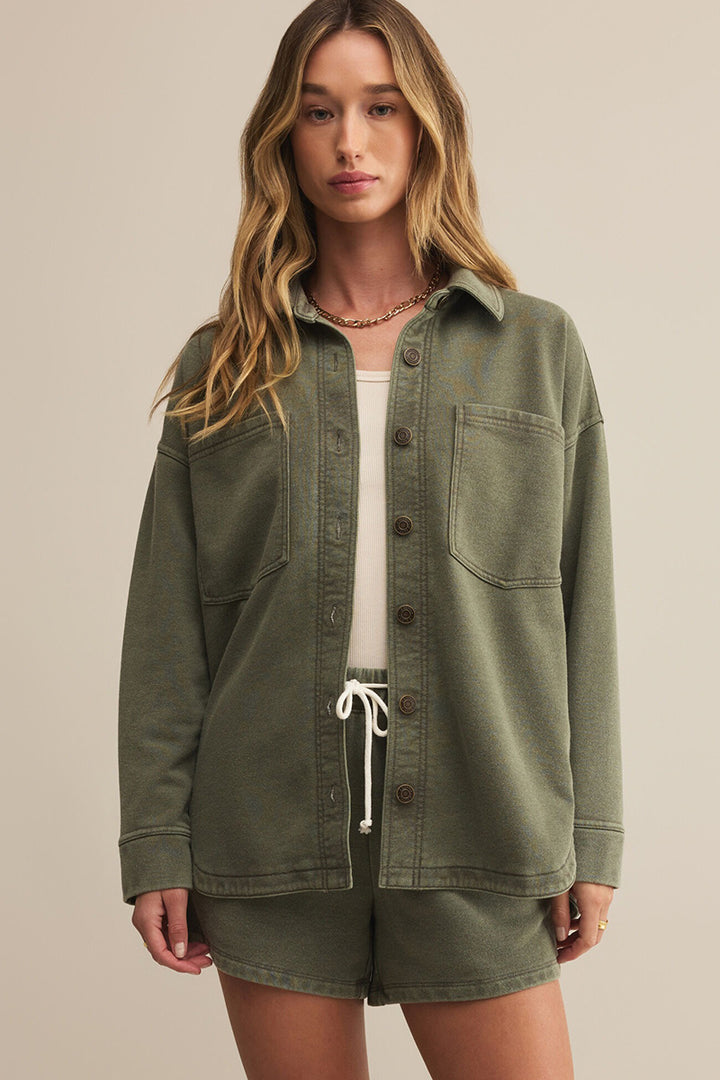 Z Supply - All Day Knit Jacket in Hunter Green